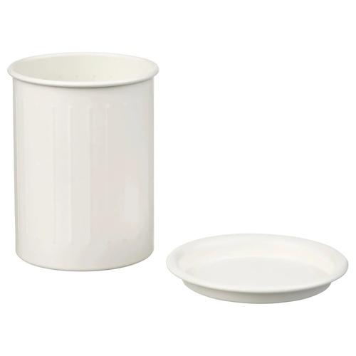 イケア（IKEA） カトラリースタンド ホワイト/亜鉛メッキ 13 cm 