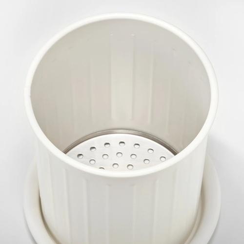 イケア（IKEA） カトラリースタンド ホワイト/亜鉛メッキ 13 cm 