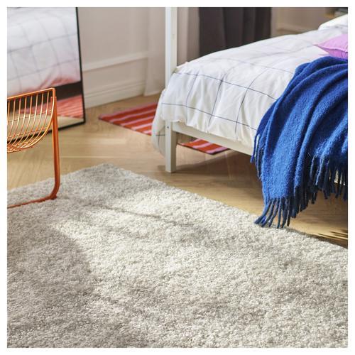 イケア（IKEA） シャギーラグ オフホワイト 120×180cm m90608089