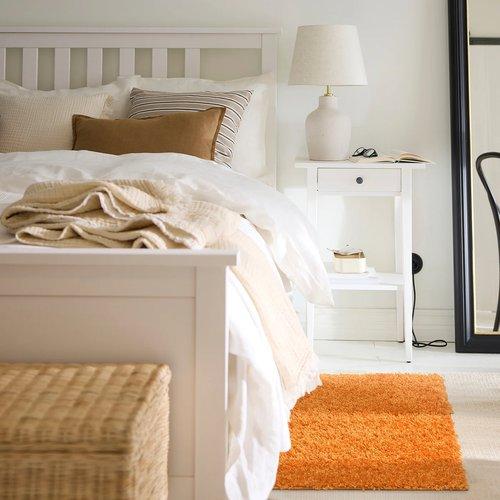イケア（IKEA） シャギーラグ オレンジ 80x80cm m90628836 ARENDE