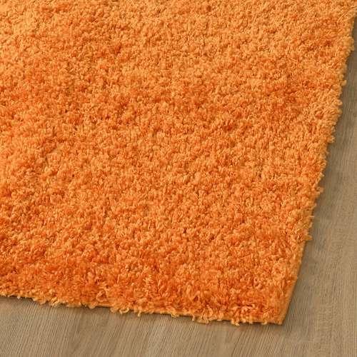 イケア（IKEA） シャギーラグ オレンジ 80x80cm m90628836 ARENDE