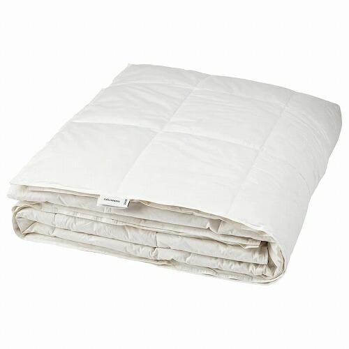 美品 IKEA イケア 掛け布団 2枚セット フェザー イケア（IKEA） 掛け布団 オールシーズン 2枚合わせ フェザー ダブル