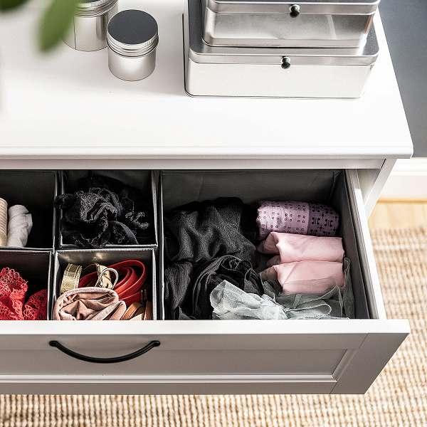 イケア（IKEA） ボックス 6点セット ダークグレー n00472957 SKUBB