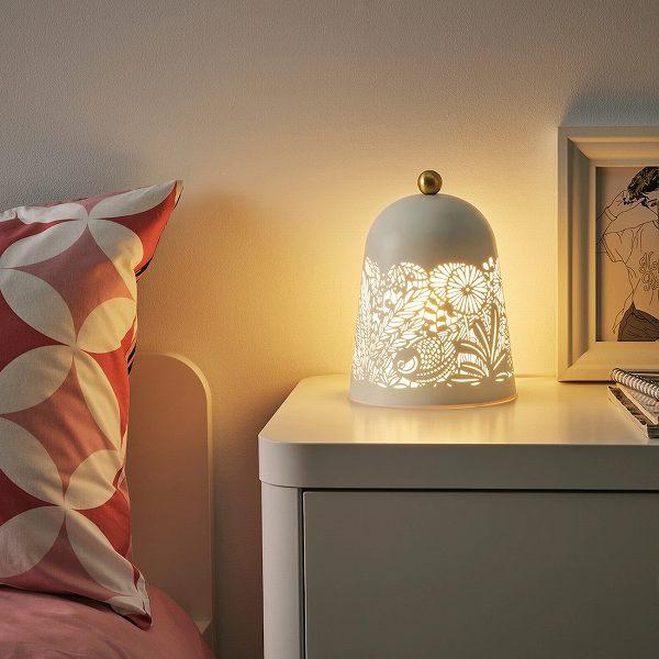 イケア（IKEA） LEDテーブルランプ ホワイト 白 黄銅色 n10440838