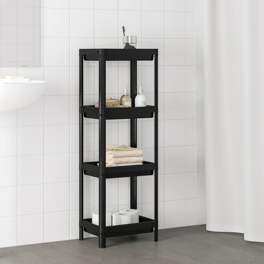 IKEA イケア ヴェスケン シェルフユニット ブラック 黒 36x23x100cm n10450808 VESKEN ヴェスケン｜clair-kobe｜02