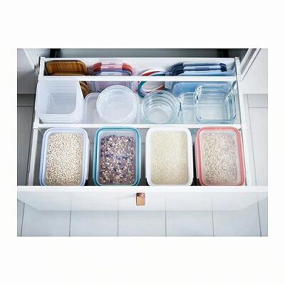 イケア（IKEA） 保存容器 ふた付き正方形 プラスチック 750ml 3ピース