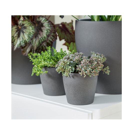 イケア（IKEA） 鉢カバー 8号 ダークグレー 24cm PERSILLADE