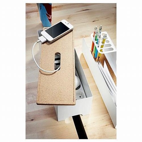 イケア（IKEA） ケーブルマネジメントボックス コルク ホワイト 白