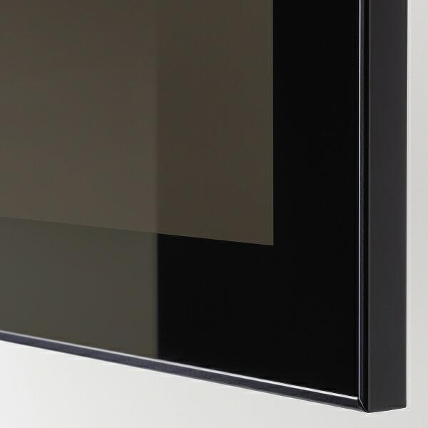 イケア（IKEA） ガラス扉 ブラック 黒 スモークガラス 60x38cm