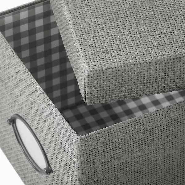 イケア（IKEA） 収納ボックス ふた付き グレー 18x25x15cm n50412876