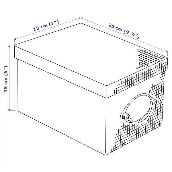 イケア（IKEA） 収納ボックス ふた付き グレー 18x25x15cm n50412876