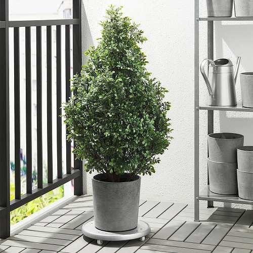 イケア（IKEA） 鉢カバー 6号 室内 屋外用 ライトグレー 19cm 