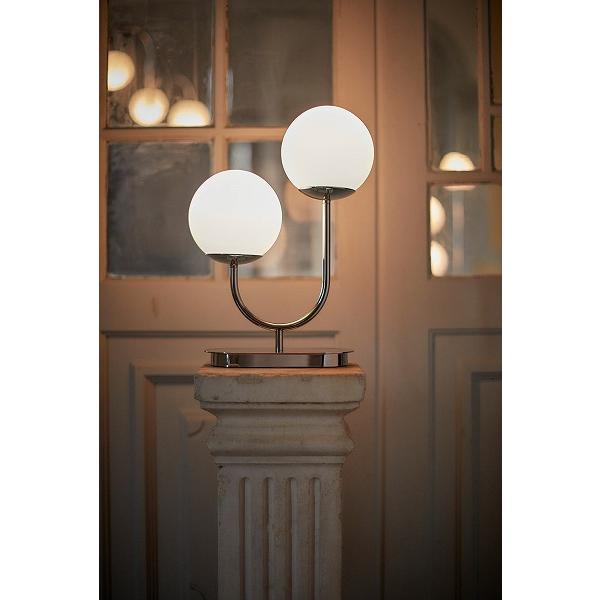 イケア（IKEA） テーブルランプ クロムメッキ オパールホワイト ガラス