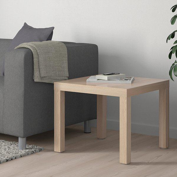 イケア（IKEA） サイドテーブル ホワイトステインオーク調 55x55cm