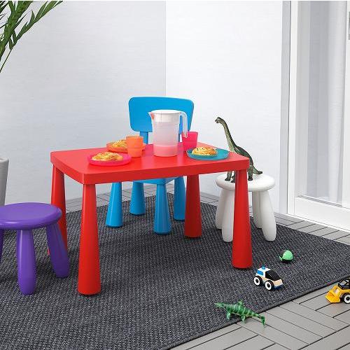 IKEA イケア 子ども用テーブル 室内 屋外用 レッド 赤 77x55cm n80365166 MAMMUT マンムット｜clair-kobe｜02