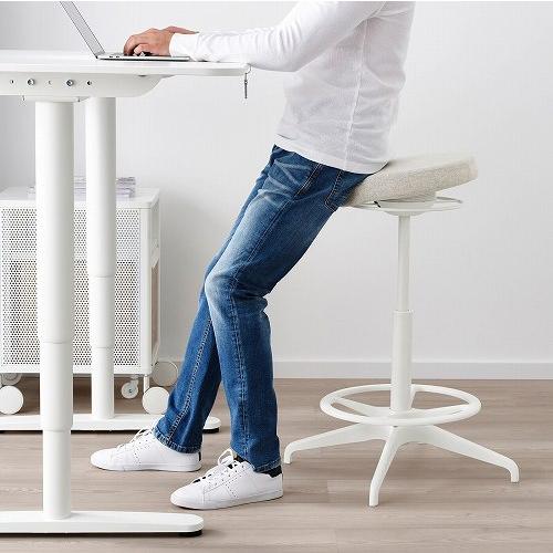 IKEA イケア LIDKULLEN リドクレン アクティブ シット/スタンド サポート, グンナレド ベージュ 昇降チェア ① イケア（IKEA） アクティブ シット スタンド サポート グンナレド