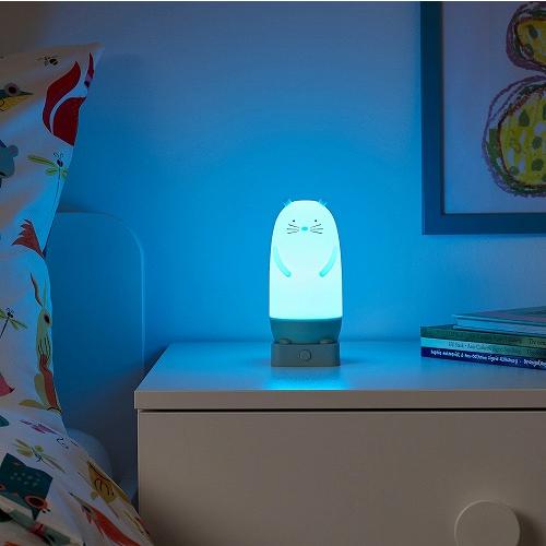 イケア（IKEA） LEDナイトライト カワウソ 電池式 マルチカラー 15cm