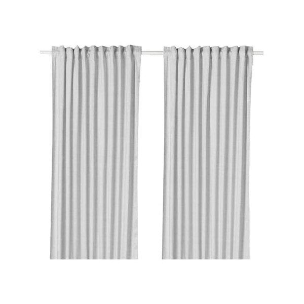 IKEA イケア カーテン 長さ250cm×幅145cm 1組 グレー z90417320 HANNALILL