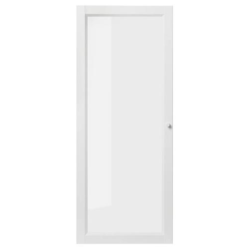 イケア（IKEA） 本棚 扉付き ホワイト/クリアガラス 40x 30x106cm