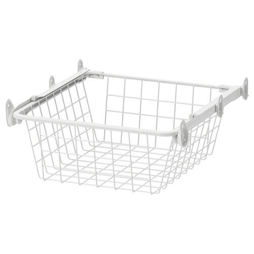 イケア（IKEA） ワイヤーバスケット 引き出しレール付き ホワイト 