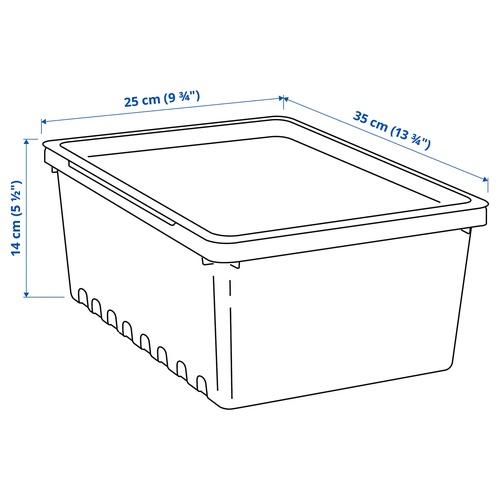 IKEA イケア 収納ボックス ふた付き ブラック 35x25x14cm/9l  s29599994 UPPSNOFSAD ウップスノフサド | イケア | 04