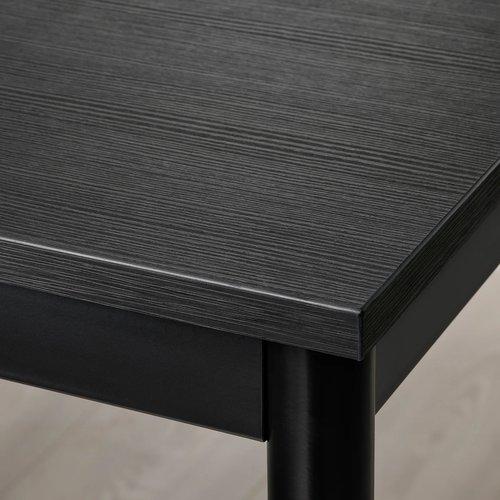 イケア（IKEA） テーブル＆チェア2脚 ブラック ブラック/ブルー