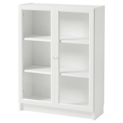イケア（IKEA） 本棚 扉付き ホワイト/クリアガラス 80x 30x106cm