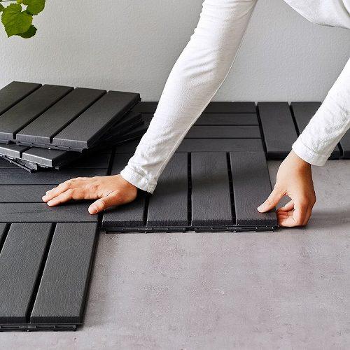 イケア（IKEA） フロアデッキ 屋外用 9 ピース v0010 RUNNEN ルッネン