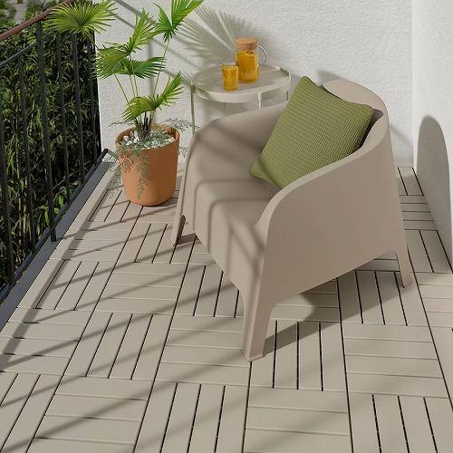 イケア（IKEA） フロアデッキ 屋外用 9 ピース v0010 RUNNEN ルッネン 