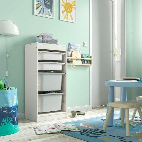 IKEA トロファスト引き出し付き ホワイト TROFAST トロファスト 収納ボックス, ホワイト, 42x30x23 cm - IKEA