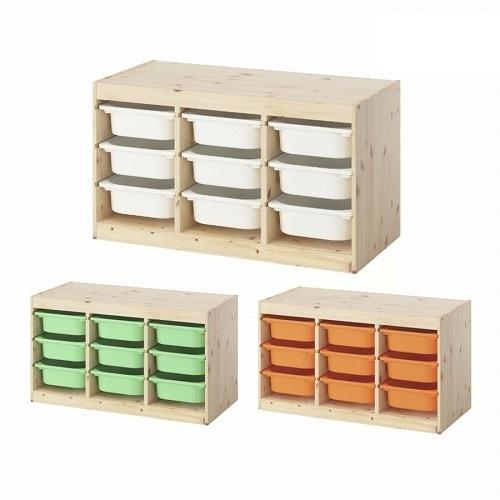 【IKEA】トロファスト　パイン材　ボックス付き セット商品】IKEA イケア 収納コンビネーション パイン