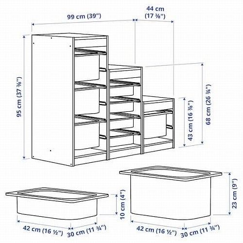 イケア（IKEA） 【セット商品】IKEA 収納コンビネーション ホワイト