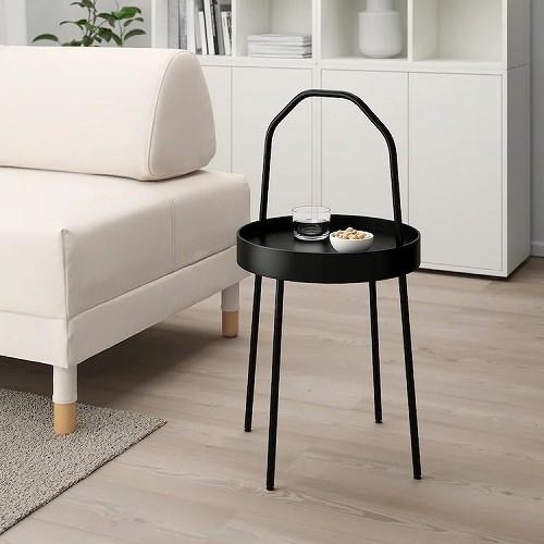 希少！ IKEA ULSBERG ウルズベリベッド サイドテーブル　黒　送料込 イケア（IKEA） サイドテーブル ブラック 黒 z00340387 BURVIK ブール