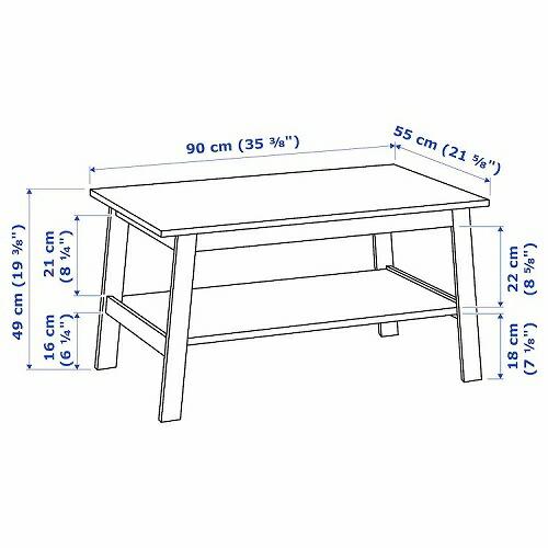 IKEA イケア コーヒーテーブル 90x55cm ブラウン z00399028 LUNNARP ルンナルプ｜clair-kobe｜03