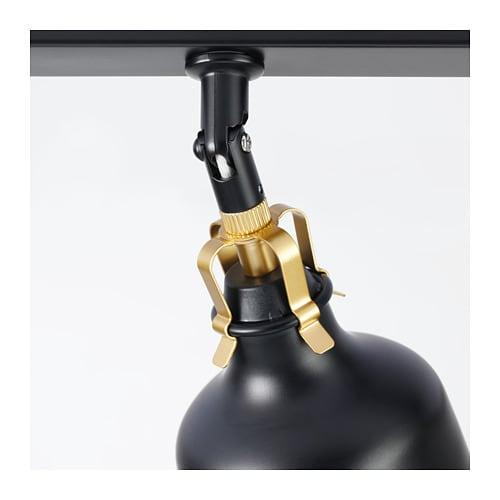 イケア（IKEA） シーリングトラック スポットライト3個 ブラック 黒