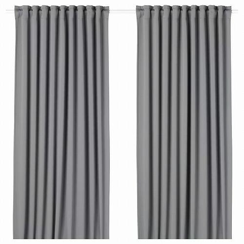 IKEA - 【IKEA】遮光カーテン250×145　4枚 イケア IKEA 遮光カーテン 長さ250cm×幅145cm 1組 グレー
