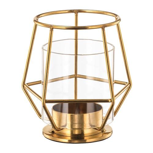 イケア（IKEA） ティーライトホルダー 10cm ゴールドカラー z30348546