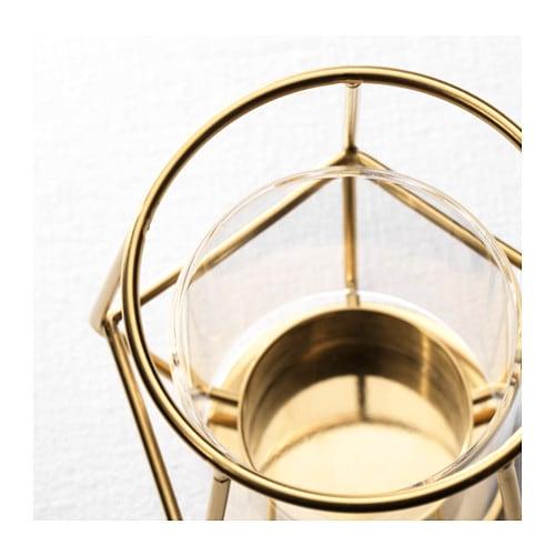 イケア（IKEA） ティーライトホルダー 10cm ゴールドカラー z30348546