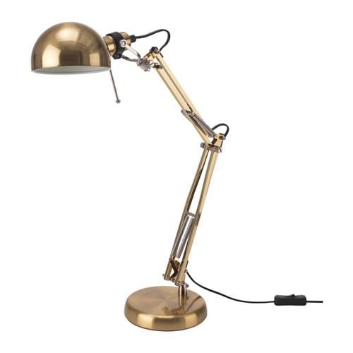 イケア（IKEA） ワークランプ 黄銅色 z60403522 FORSA フォルソー