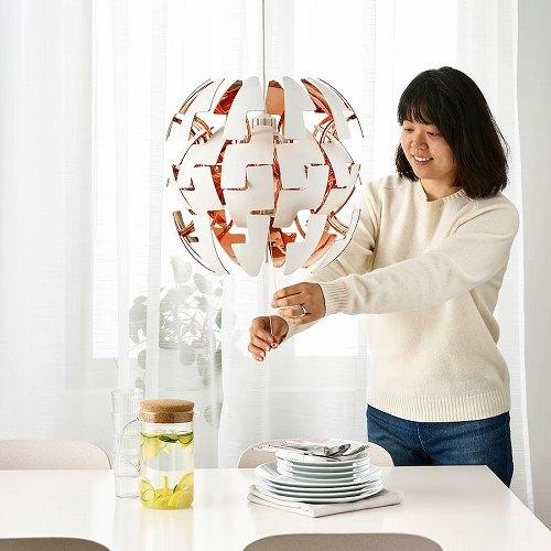 イケア（IKEA） ペンダントランプ ホワイト 白 コッパーカラー