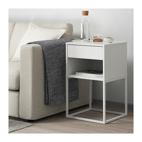 イケア（IKEA） ベッドサイドテーブル ホワイト 白 40x39cm z80388974