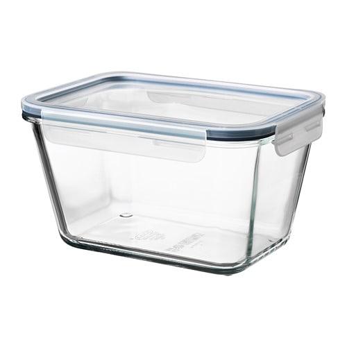 イケア（IKEA） 【セット商品】IKEA 保存容器 ふた付き 長方形 ガラス