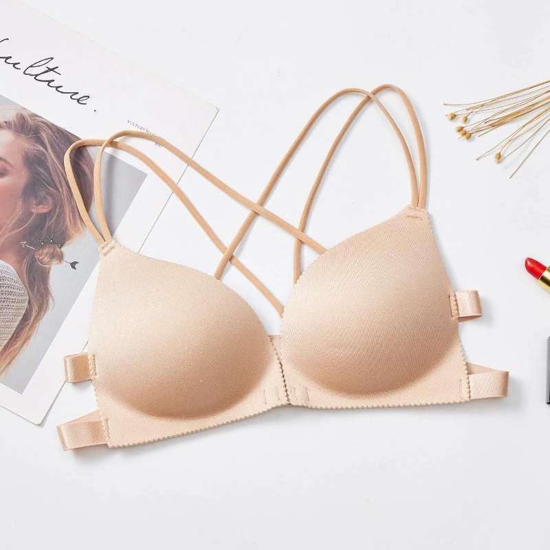 フロントバックル ブラジャー リムなし 小さなブラ ギャザー 持ち上げる たるみ防止 セクシー 跡がない 下着 ワンピース ブラジャー H1259 クレア 通販 Yahoo ショッピング
