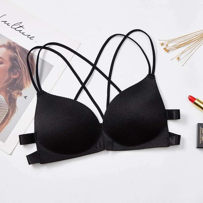 フロントバックル ブラジャー リムなし 小さなブラ ギャザー 持ち上げる たるみ防止 セクシー 跡がない 下着 ワンピース ブラジャー H1259 クレア 通販 Yahoo ショッピング