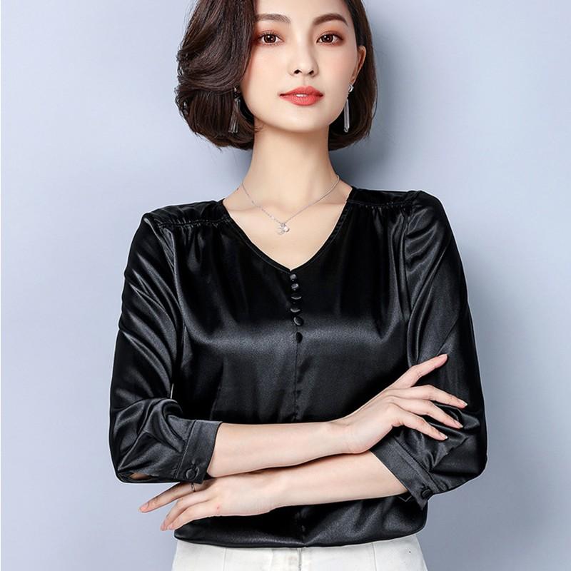 上質 マダム 大きいサイズ 秋 コーデ エレガント お上品 高級感 ブラウス シャツ トップス サテン サテンブラウス 光沢 レディース フォーマル 長袖 シルク 通勤 Jp1048 クレア 通販 Yahoo ショッピング