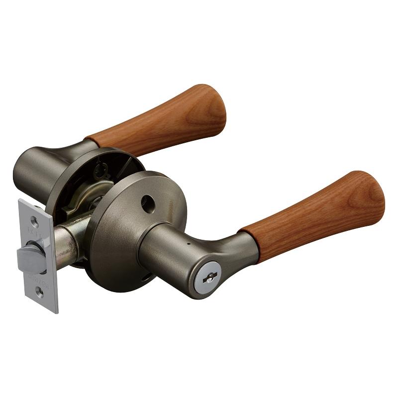 兼用取替ＢＦレバー鍵付錠　木製, ＥＬ５０６０−３５ＭＷ−ＵＭＢ　　アンバー＋Ｍブラウン, 012-6533 | 