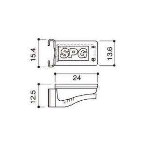 リフォーム用品 サヌキ フラッシュ棚柱 棚受 LA-512 ホワイト 11901212｜clair｜02