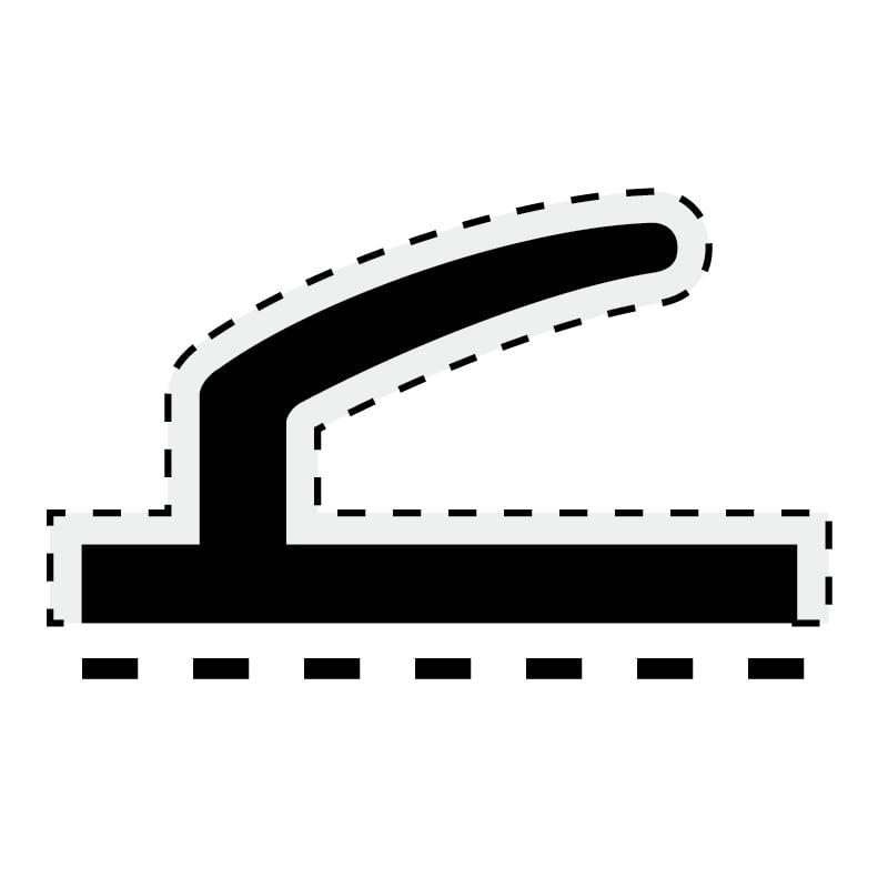 植毛加工ピンチブロック, ＃７−Ｔ　グレー　２ｍ, 219-0850 | 