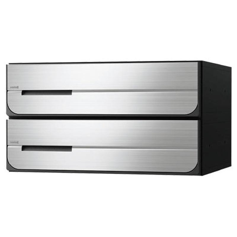 Ｄ−ＡＬＬ集合ポスト　前入後出, ＫＳ−ＭＢ４１０２ＰＵ−３ＬＫ−Ｓ　３段　ステンレス, 236-0930 | 