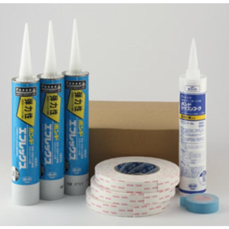パニート接着剤セット　（バスルーム専用）, ＴＭＹＣ−Ｗ　　ホワイト　　（パネル３マイ＋コーキングザイ, 297-0823 | 